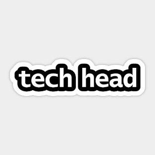 Tech Head Typography White Text Sticker